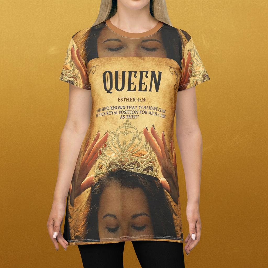 QUEEN ESTHER "FOR SUCH A TIME AS THIS" WOMEN T-SHIRT DRESS/LONG SHIRT