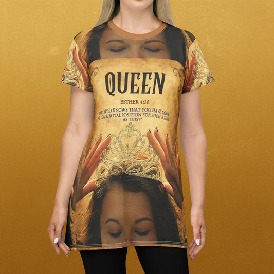 QUEEN ESTHER "FOR SUCH A TIME AS THIS" WOMEN T-SHIRT DRESS/LONG SHIRT
