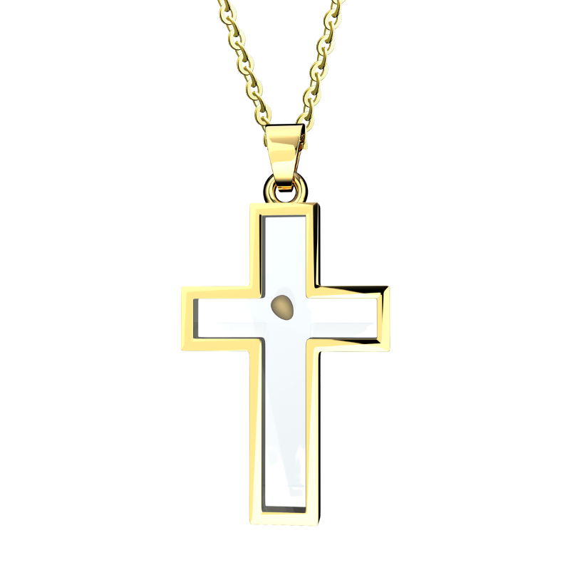 Mustard Seed Cross Necklace