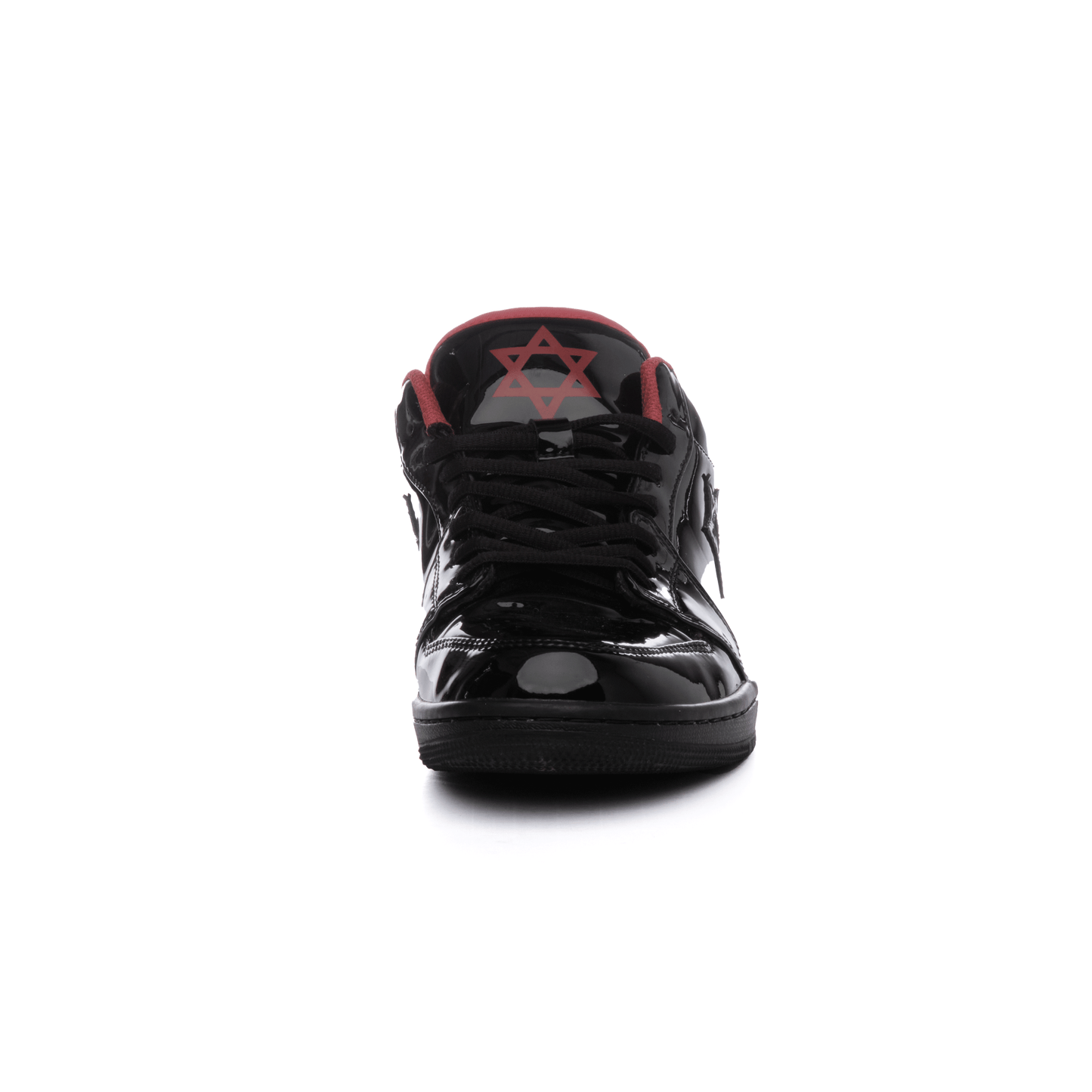 Air Maccabees Low Top (Black)- Black Shiny Star of David Sneakers