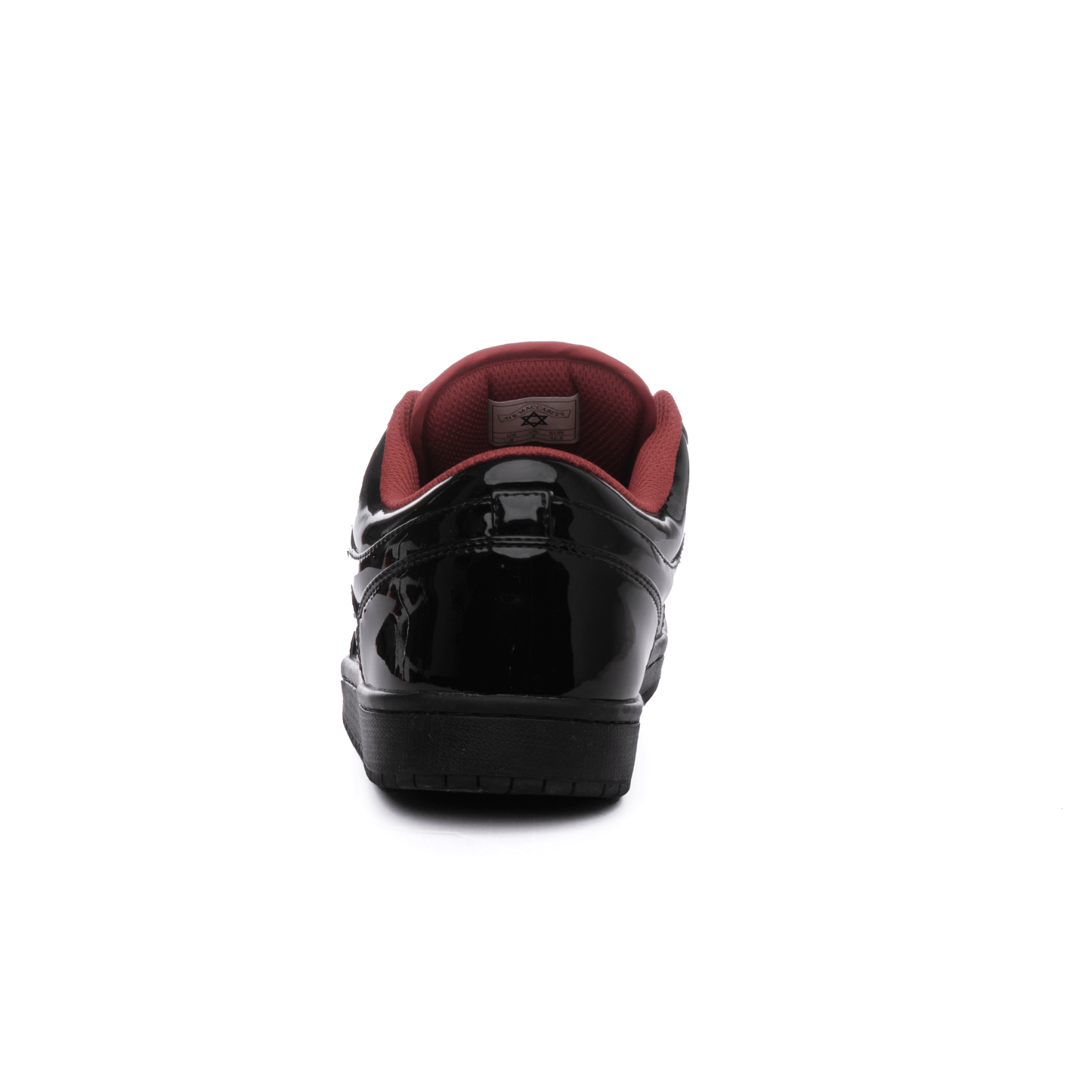 Air Maccabees Low Top (Black)- Black Shiny Star of David Sneakers