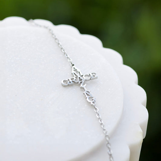 Amazing Grace Cross Bracelet
