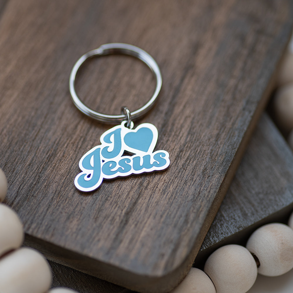 I Love Jesus Enamel Key Chain