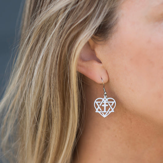 Messianic Heart Earrings