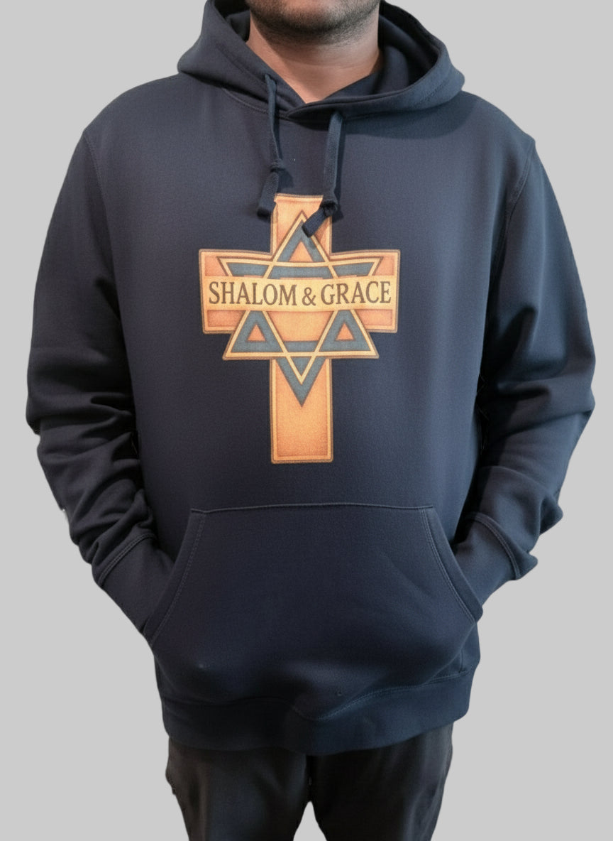 Front of Hoodie with The Shalom & Grace Logo
