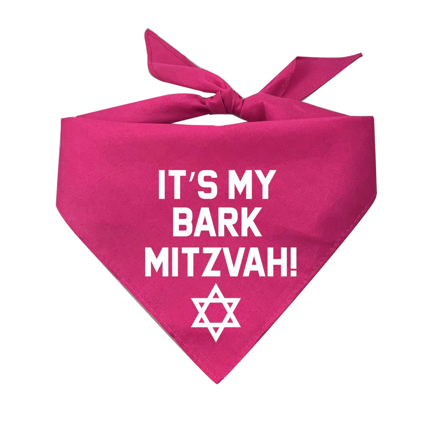 Its My Bark Mitzvah Triangle Dog Bandana (Pink OS 162)