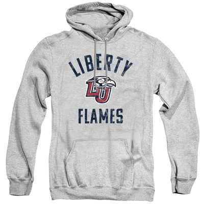 Liberty University Official Flames Logo Unisex Adult Pull-Over Hoodie Athletic Large