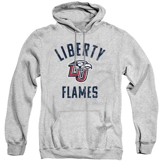 Liberty University Official Flames Logo Unisex Adult Pull-Over Hoodie Athletic Large