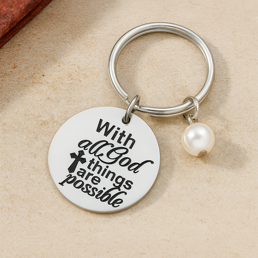 With God All Things Are Possible Key Chain
