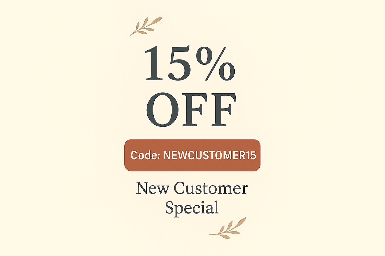 Vertical Welcome Offer Banner