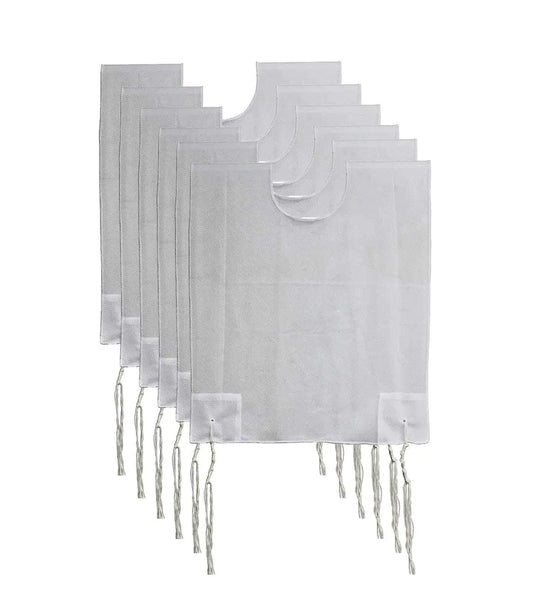Zion Judaica 100% Polyester Quality Mesh Tzitzit Garment Certified Kosher Imported from Israel (6 2T)